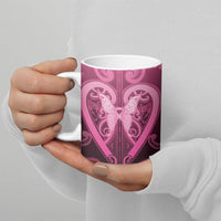 Aotearoa Breast Cancer Ceramic Mug Maori Tribal Pattern LT05 - Polynesian Pride