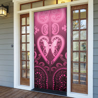 Aotearoa Breast Cancer Door Cover Maori Tribal Pattern LT05 - Polynesian Pride