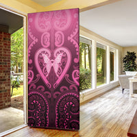 Aotearoa Breast Cancer Door Cover Maori Tribal Pattern LT05 - Polynesian Pride