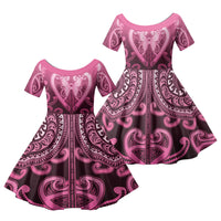 Aotearoa Breast Cancer Family Matching Mermaid Dress and Hawaiian Shirt Maori Tribal Pattern
