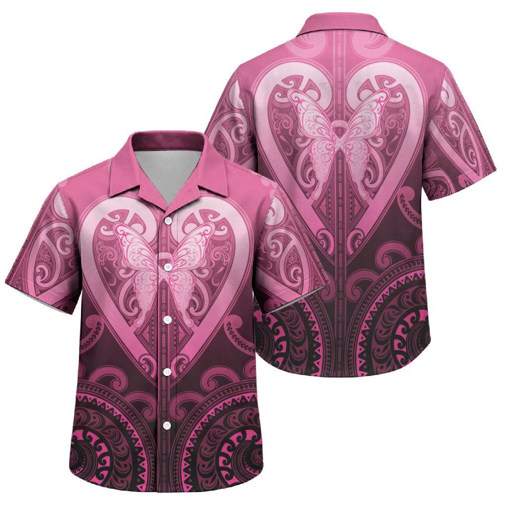 Aotearoa Breast Cancer Family Matching Mermaid Dress and Hawaiian Shirt Maori Tribal Pattern