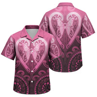 Aotearoa Breast Cancer Family Matching Tank Maxi Dress and Hawaiian Shirt Maori Tribal Pattern