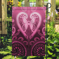 Aotearoa Breast Cancer Garden Flag Maori Tribal Pattern LT05 Garden Flag Pink - Polynesian Pride