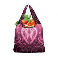 Aotearoa Breast Cancer Grocery Bag Maori Tribal Pattern LT05 1-pack One Size Pink - Polynesian Pride