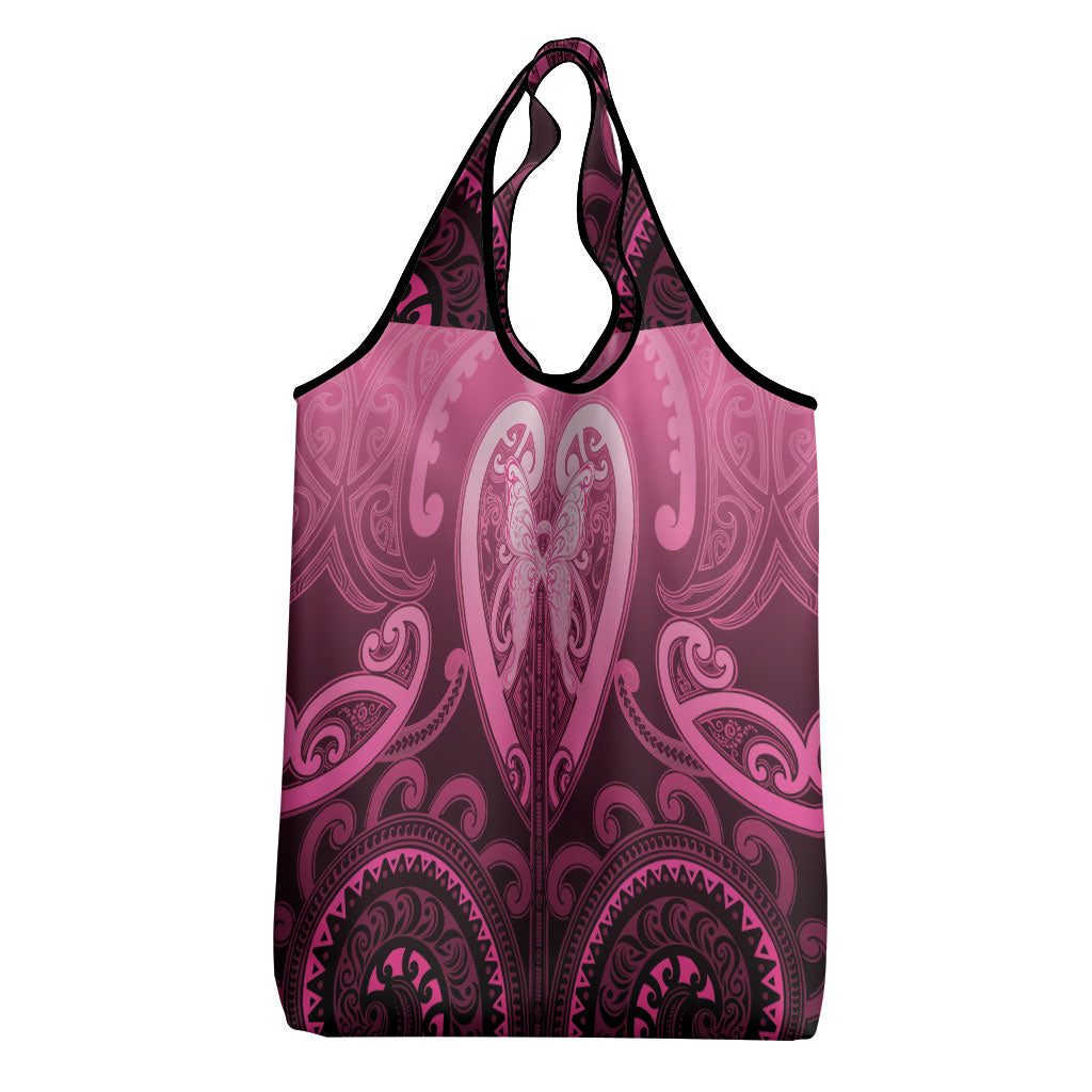Aotearoa Breast Cancer Grocery Bag Maori Tribal Pattern LT05 - Polynesian Pride