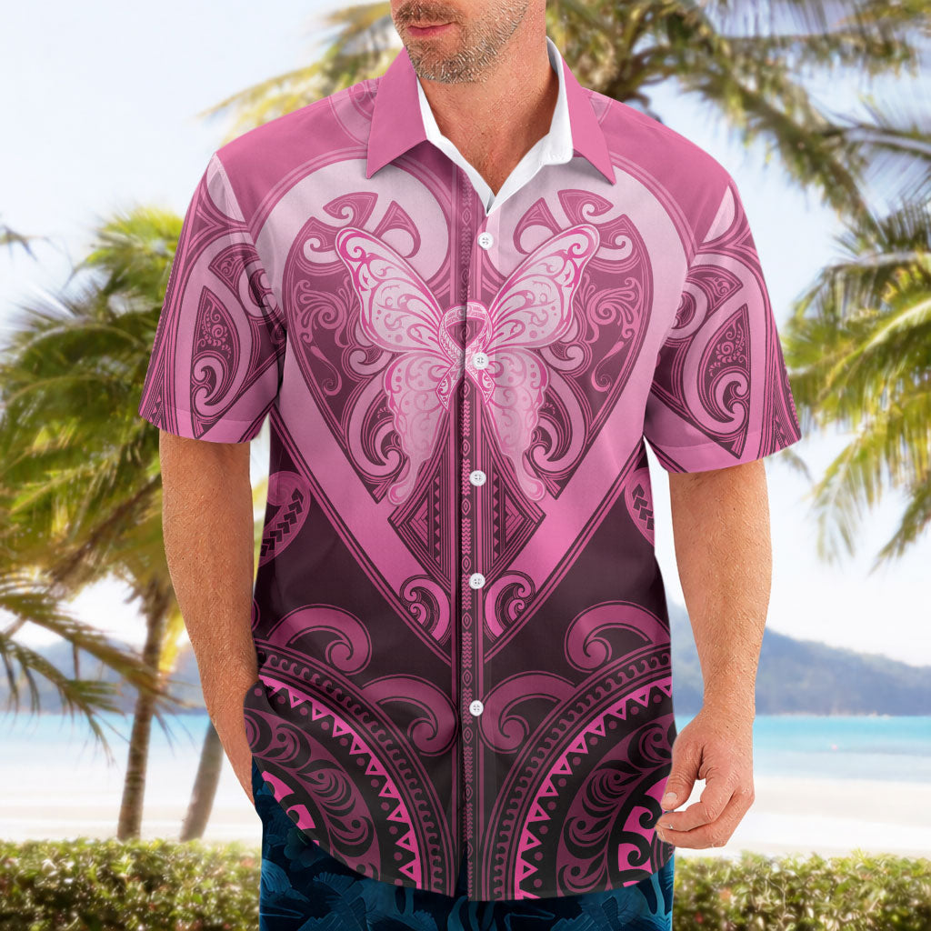 Aotearoa Breast Cancer Hawaiian Shirt Maori Tribal Pattern LT05 - Polynesian Pride
