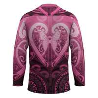 Aotearoa Breast Cancer Hockey Jersey Maori Tribal Pattern LT05 - Polynesian Pride