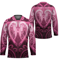 Aotearoa Breast Cancer Hockey Jersey Maori Tribal Pattern LT05 - Polynesian Pride
