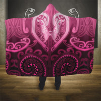Aotearoa Breast Cancer Hooded Blanket Maori Tribal Pattern LT05 - Polynesian Pride