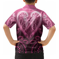 Aotearoa Breast Cancer Kid Hawaiian Shirt Maori Tribal Pattern LT05 - Polynesian Pride