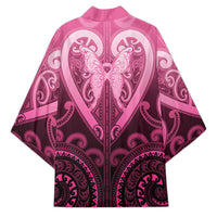 Aotearoa Breast Cancer Kimono Maori Tribal Pattern LT05 - Polynesian Pride