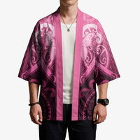 Aotearoa Breast Cancer Kimono Maori Tribal Pattern LT05 - Polynesian Pride
