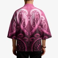 Aotearoa Breast Cancer Kimono Maori Tribal Pattern LT05 - Polynesian Pride