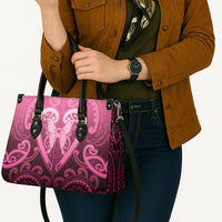 Aotearoa Breast Cancer Leather Bag Maori Tribal Pattern LT05 - Polynesian Pride