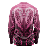 Aotearoa Breast Cancer Long Sleeve Shirt Maori Tribal Pattern LT05 - Polynesian Pride