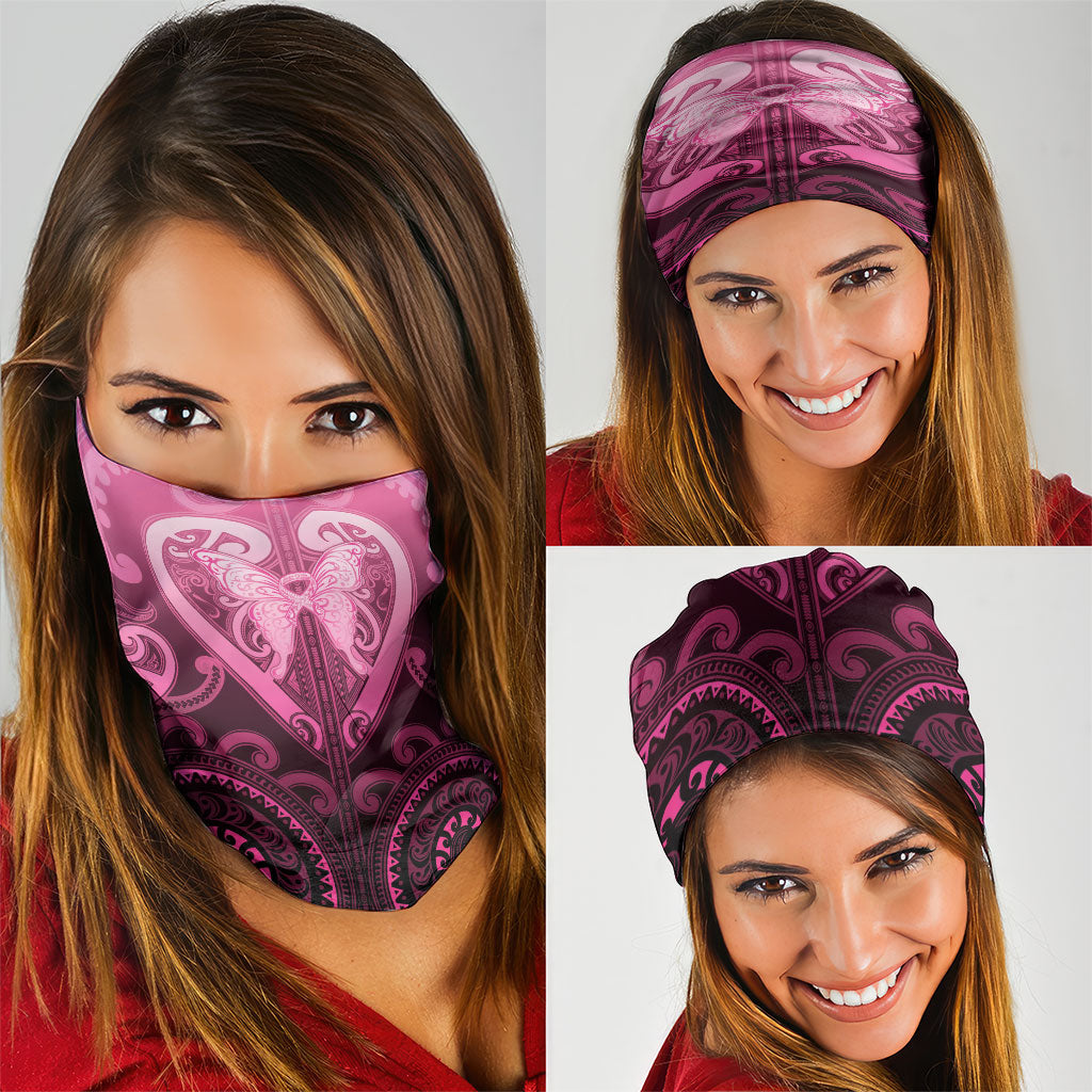Aotearoa Breast Cancer Neck Gaiter Maori Tribal Pattern LT05 - Polynesian Pride