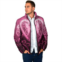 Aotearoa Breast Cancer Padded Jacket Maori Tribal Pattern LT05 - Polynesian Pride