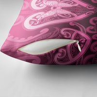 Aotearoa Breast Cancer Pillow Cover Maori Tribal Pattern LT05 - Polynesian Pride