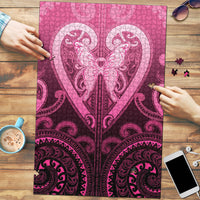 Aotearoa Breast Cancer Puzzle Maori Tribal Pattern LT05 Pink - Polynesian Pride