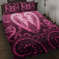 Aotearoa Breast Cancer Quilt Bed Set Maori Tribal Pattern LT05 Pink - Polynesian Pride