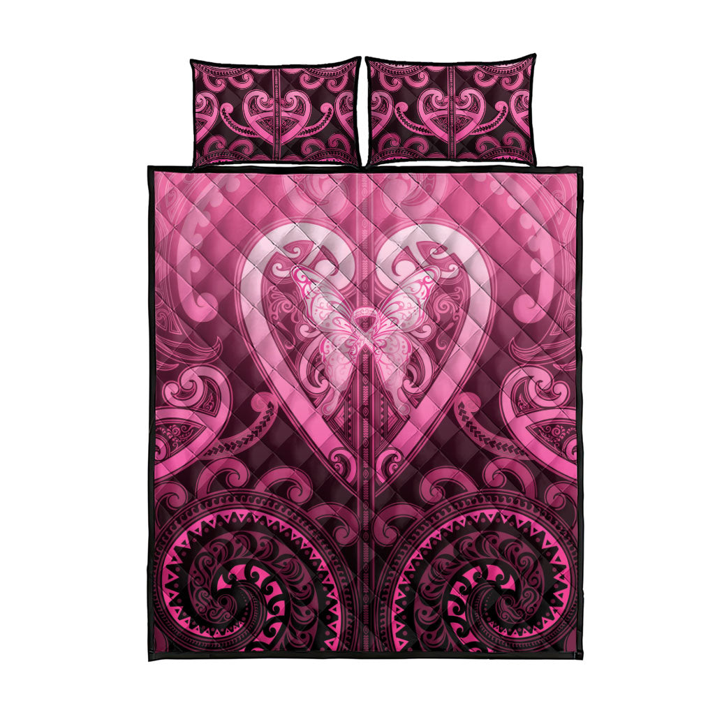 Aotearoa Breast Cancer Quilt Bed Set Maori Tribal Pattern LT05 - Polynesian Pride