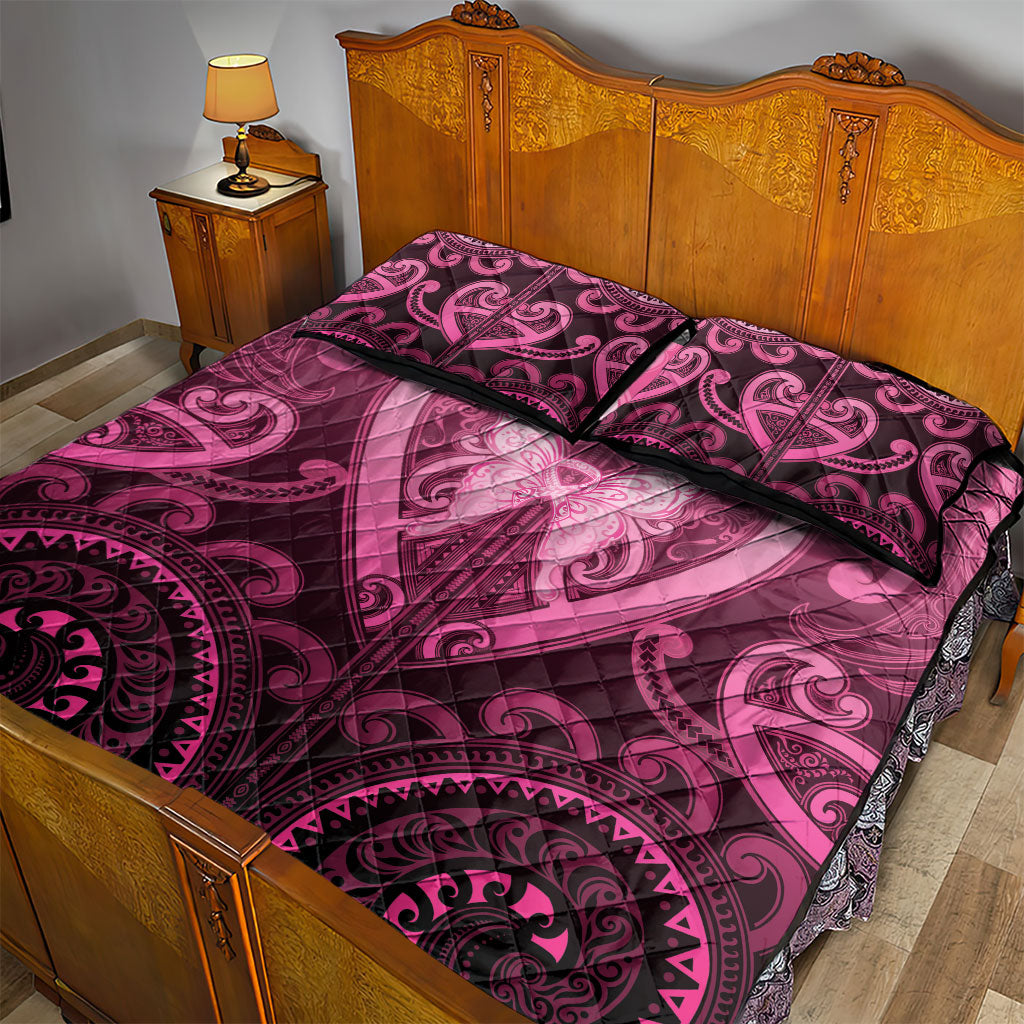 Aotearoa Breast Cancer Quilt Bed Set Maori Tribal Pattern LT05 - Polynesian Pride