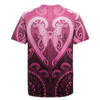 Aotearoa Breast Cancer Rugby Jersey Maori Tribal Pattern LT05 - Polynesian Pride