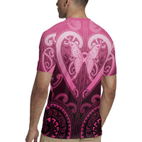 Aotearoa Breast Cancer Rugby Jersey Maori Tribal Pattern LT05 - Polynesian Pride