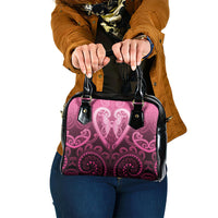 Aotearoa Breast Cancer Shoulder Handbag Maori Tribal Pattern LT05 One Size Pink - Polynesian Pride