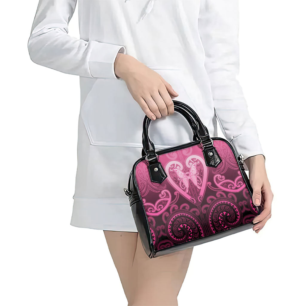Aotearoa Breast Cancer Shoulder Handbag Maori Tribal Pattern LT05 - Polynesian Pride