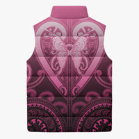 Aotearoa Breast Cancer Sleeveless Puffer Jacket Maori Tribal Pattern LT05 - Polynesian Pride
