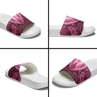 Aotearoa Breast Cancer Slide Sandals Maori Tribal Pattern LT05 - Polynesian Pride
