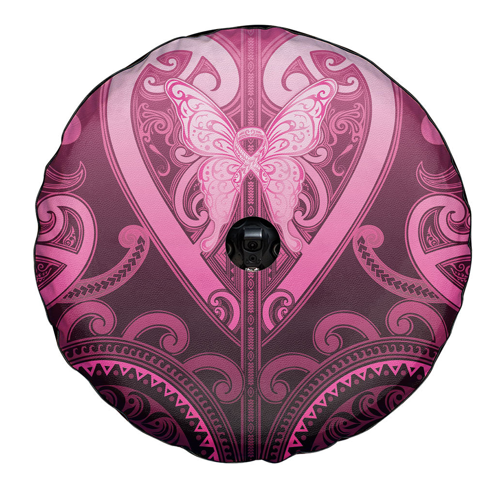Aotearoa Breast Cancer Spare Tire Cover Maori Tribal Pattern LT05 - Polynesian Pride