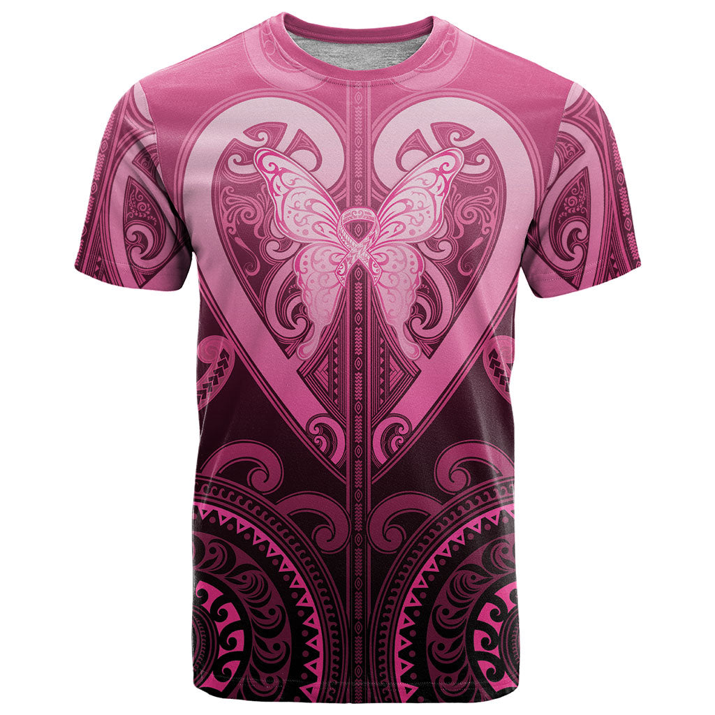 Aotearoa Breast Cancer T Shirt Maori Tribal Pattern LT05 Pink - Polynesian Pride