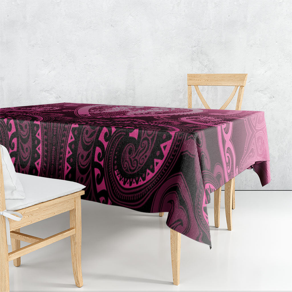 Aotearoa Breast Cancer Tablecloth Maori Tribal Pattern LT05 - Polynesian Pride