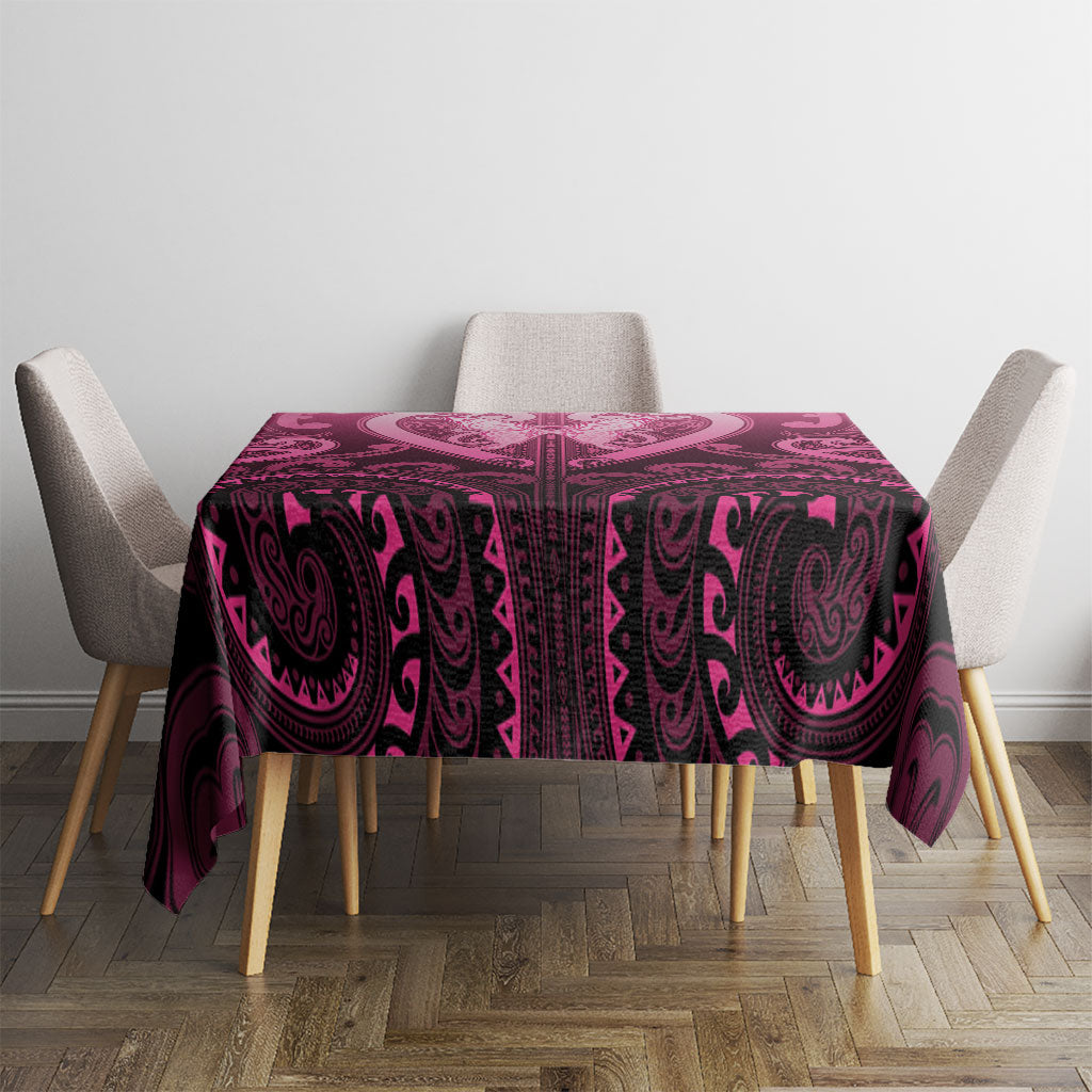 Aotearoa Breast Cancer Tablecloth Maori Tribal Pattern LT05 - Polynesian Pride