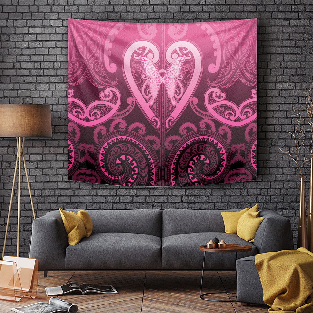 Aotearoa Breast Cancer Tapestry Maori Tribal Pattern LT05 Pink - Polynesian Pride