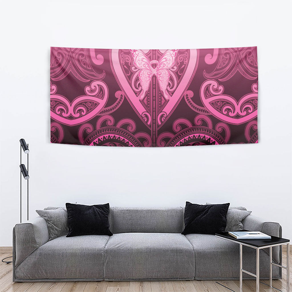 Aotearoa Breast Cancer Tapestry Maori Tribal Pattern LT05 - Polynesian Pride