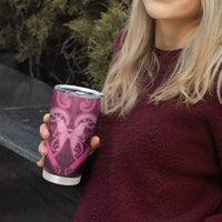 Aotearoa Breast Cancer Tumbler Cup Maori Tribal Pattern LT05 - Polynesian Pride