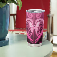 Aotearoa Breast Cancer Tumbler Cup Maori Tribal Pattern LT05 - Polynesian Pride