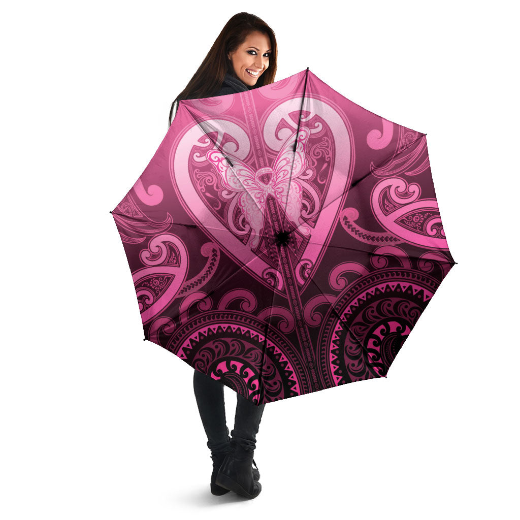 Aotearoa Breast Cancer Umbrella Maori Tribal Pattern LT05 - Polynesian Pride