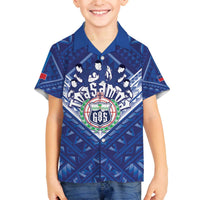 Toa Samoa Rugby Custom Family Matching Off The Shoulder Long Sleeve Dress and Hawaiian Shirt Samoan Pride With Tribal Pattern - Polynesian Pride