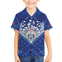 Toa Samoa Rugby Custom Family Matching Off Shoulder Short Dress and Hawaiian Shirt Samoan Pride With Tribal Pattern - Polynesian Pride
