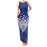 Toa Samoa Rugby Custom Family Matching Tank Maxi Dress and Hawaiian Shirt Samoan Pride With Tribal Pattern - Polynesian Pride