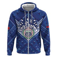 Toa Samoa Rugby Custom Hoodie Samoan Pride With Tribal Pattern - Polynesian Pride