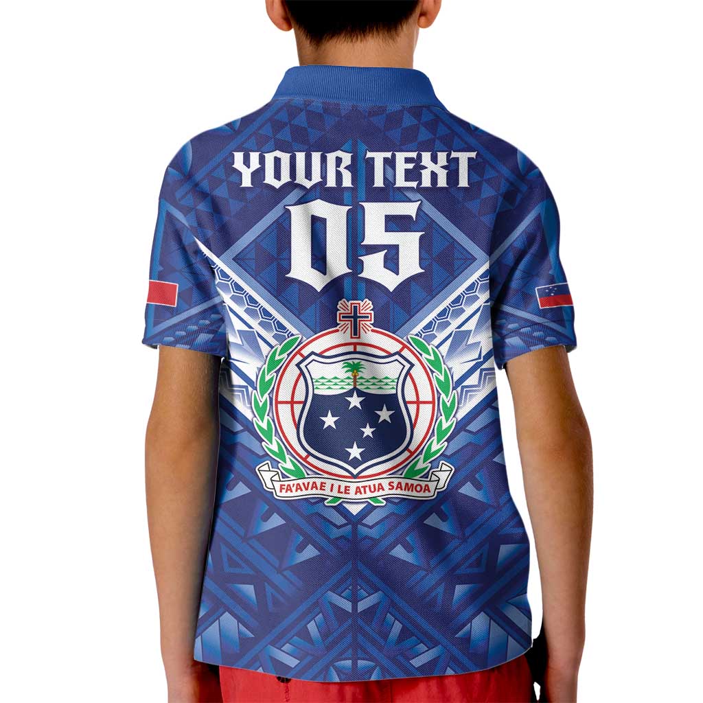 Toa Samoa Rugby Custom Kid Polo Shirt Samoan Pride With Tribal Pattern - Polynesian Pride