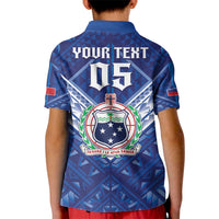 Toa Samoa Rugby Custom Kid Polo Shirt Samoan Pride With Tribal Pattern - Polynesian Pride