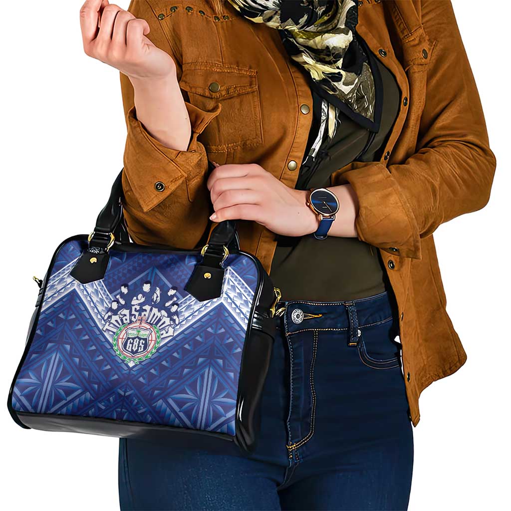 Toa Samoa Rugby Shoulder Handbag Samoan Pride With Tribal Pattern - Polynesian Pride