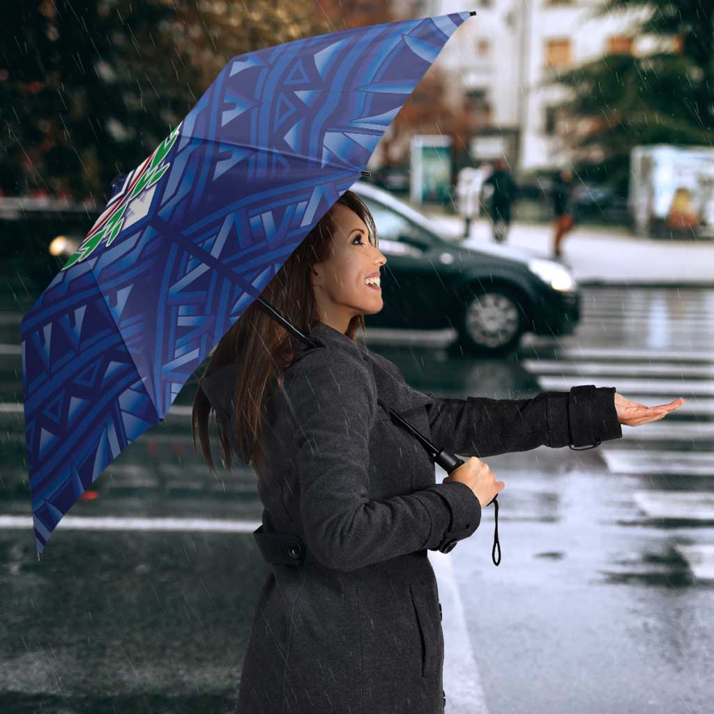 Toa Samoa Rugby Umbrella Samoan Pride With Tribal Pattern - Polynesian Pride