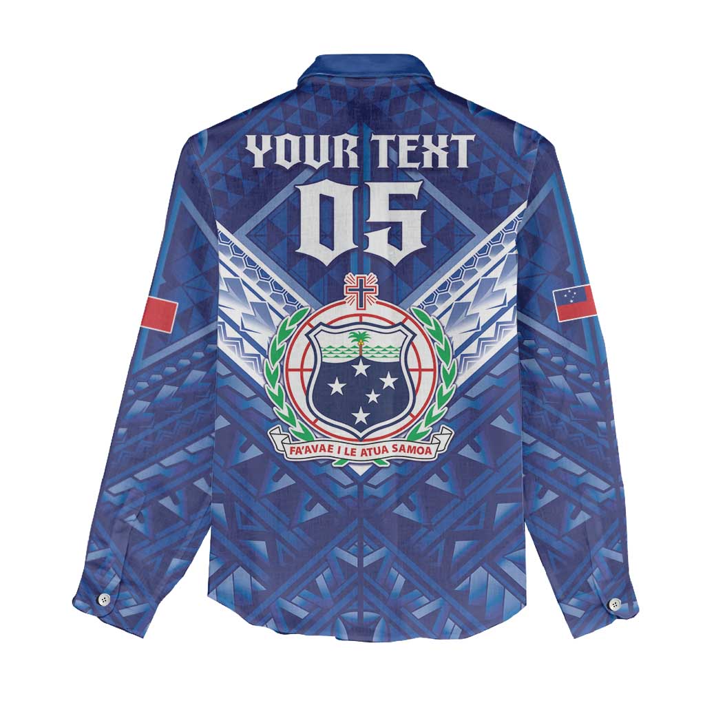 Toa Samoa Rugby Custom Women Casual Shirt Samoan Pride With Tribal Pattern - Polynesian Pride